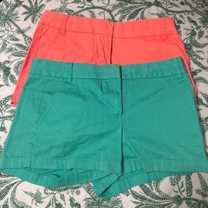 2 PACK J Crew 3” Chino Shorts